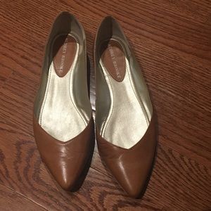 Audrey Brooke Cici leather flat 9W cognac